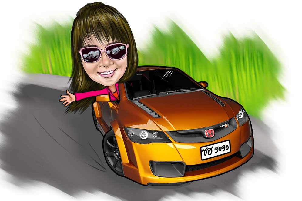 ของขวัญภาพล้อเลียน,รับวาดรูปการ์ตูนล้อเลียน,ภาพเหมือนลายเส้น,ภาพเหมือนสีฝุ่น,ภาพเหมือนสีน้ำมัน,ภาพทิวทัศน์,ภาพกราฟฟิก รูปที่ 4
