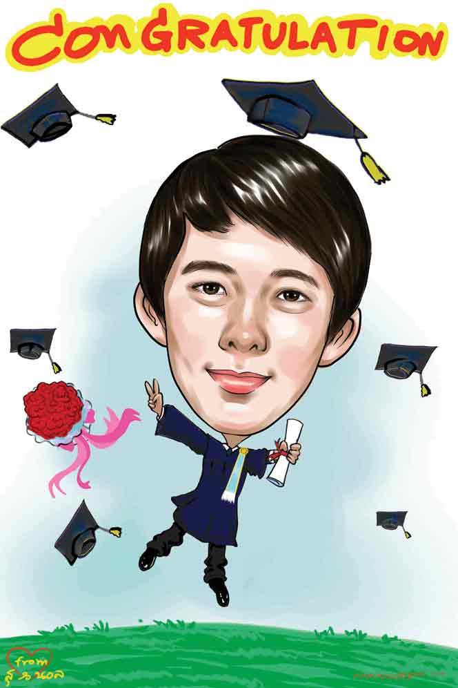 ของขวัญภาพล้อเลียน,รับวาดรูปการ์ตูนล้อเลียน,ภาพเหมือนลายเส้น,ภาพเหมือนสีฝุ่น,ภาพเหมือนสีน้ำมัน,ภาพทิวทัศน์,ภาพกราฟฟิก รูปที่ 3