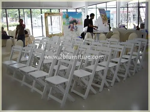 เช่าเก้าอี้ เช่าเก้าอี้ขาว เก้าอี้ไม้สีขาว สำหรับจัดงาน รูปที่ 3