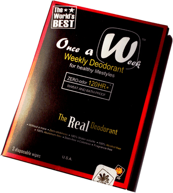 แผ่นเช็ดดับกลิ่นตัว ว้านซ์ อะ วีค Once A Week Weekly Deodorant รูปที่ 1