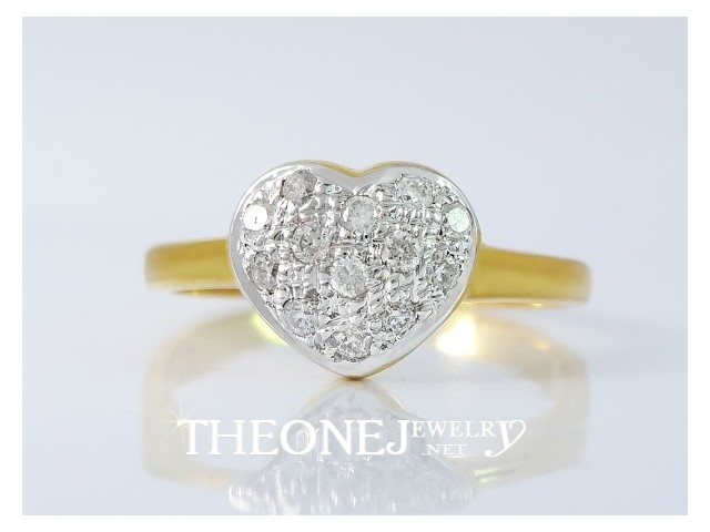 แหวนเพชร เบลเยี่ยมคัท ดีไซน์หัวใจ รูปที่ 1