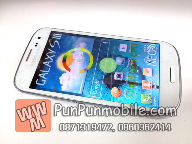 PunPunMobile ขาย Samsung Galaxy SIII จอ Capa 4.8 นิ้ว CPU Dual Core 1.4 Ghz กล้อง 8.0 ล้าน WiFi 3G GPS บอดี้เหมือนแท้!!  รูปที่ 1