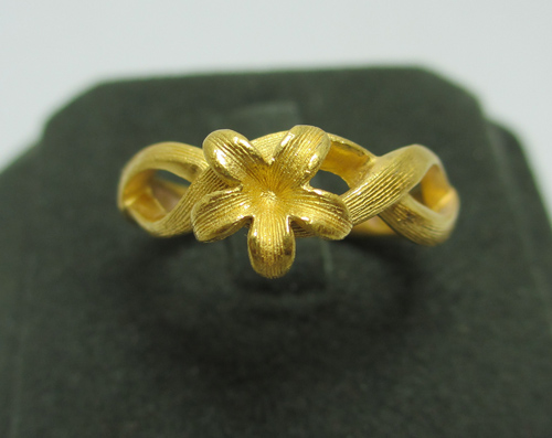 แหวน ทอง 24K Prima gold ลาย ดอกไม้ น่ารักมากกก นน. 4.71 g รูปที่ 1
