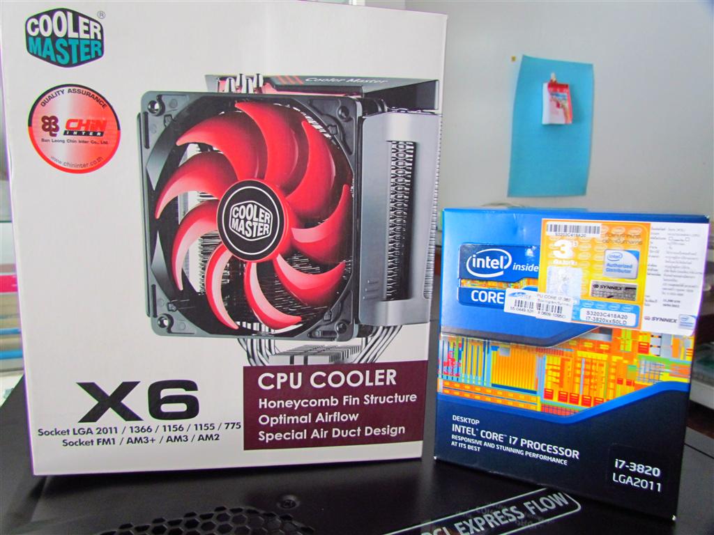 ขาย CPU Core i7 - 3820 (Box, 3.60GHz. - Ingram/Synnex) Soket LGA 2011 , FAN CPU X6  'CoolerMaster' ราคาถูก สถาพ100% ครับบ รูปที่ 1
