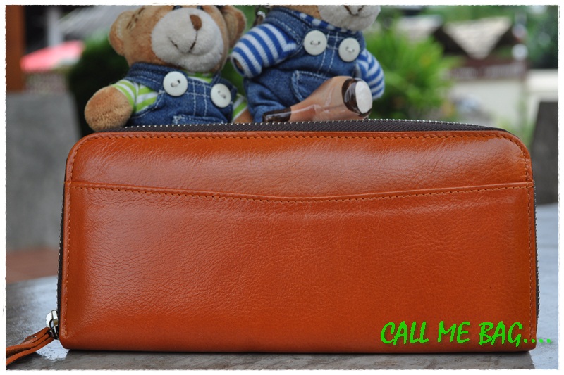 กระเป๋าสตางค์หนังแท้... Long Zipper Wallet.. รูปที่ 1