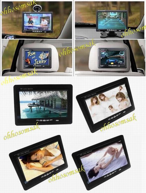 ขายจอติดรถยนต์ มอนิเตอร์(Monitor) 7 นิ้ว สำหรับดูวิดีโอ ดีวีดีและกล้องถอยหลัง จอขนาดใหญ่ 7 นิ้ว รูปที่ 7