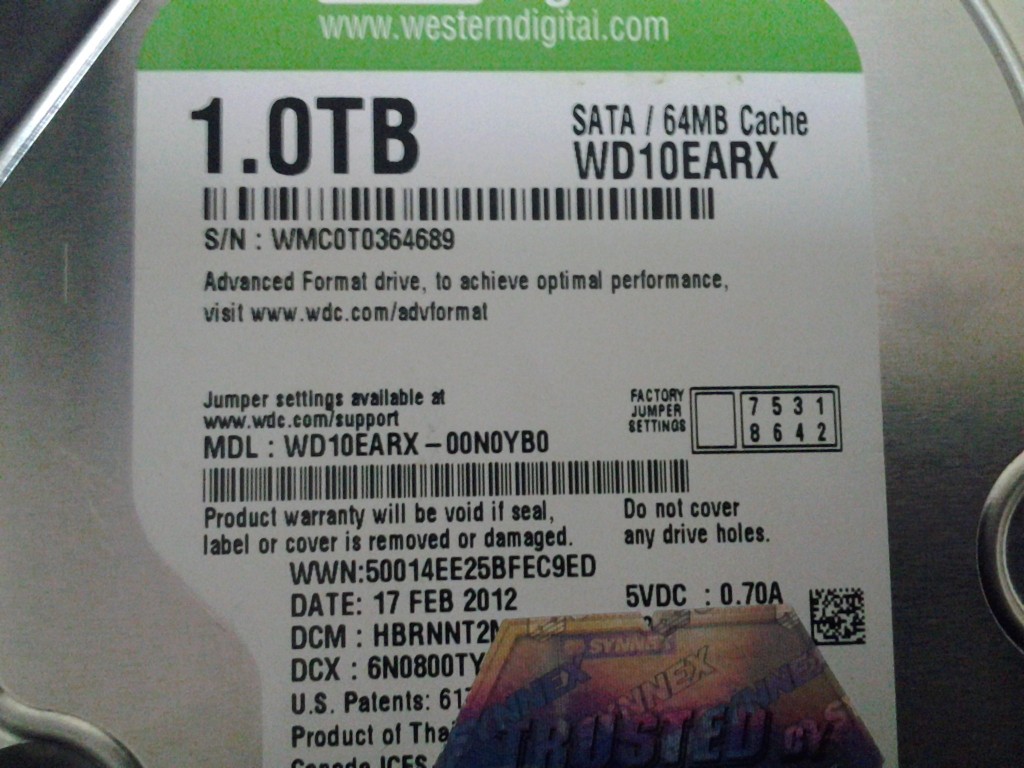 ขาย HardDisk  1 TB WESTERN SATA-III  และ 250GB SEAGATE SATA-II รูปที่ 1