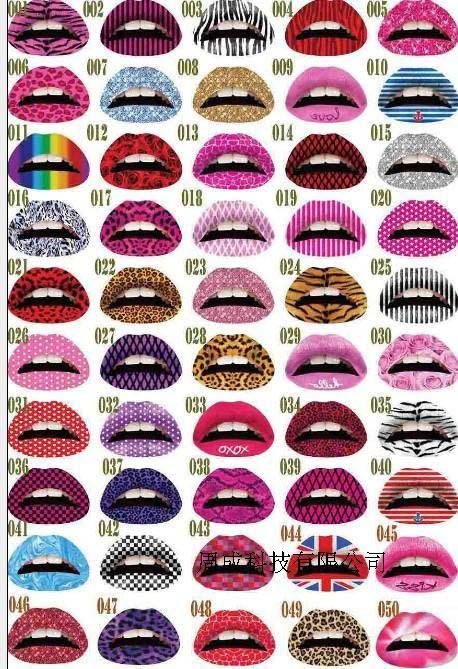 lip sticker ลิปแทททู สติ๊กเกอร์ติดริมฝีปาก  แฟชั่นใหม่มาแรง สุดฮิตของสาวๆ ฮอลลีวูด ดารา เซเลป ราคาส่ง รูปที่ 6