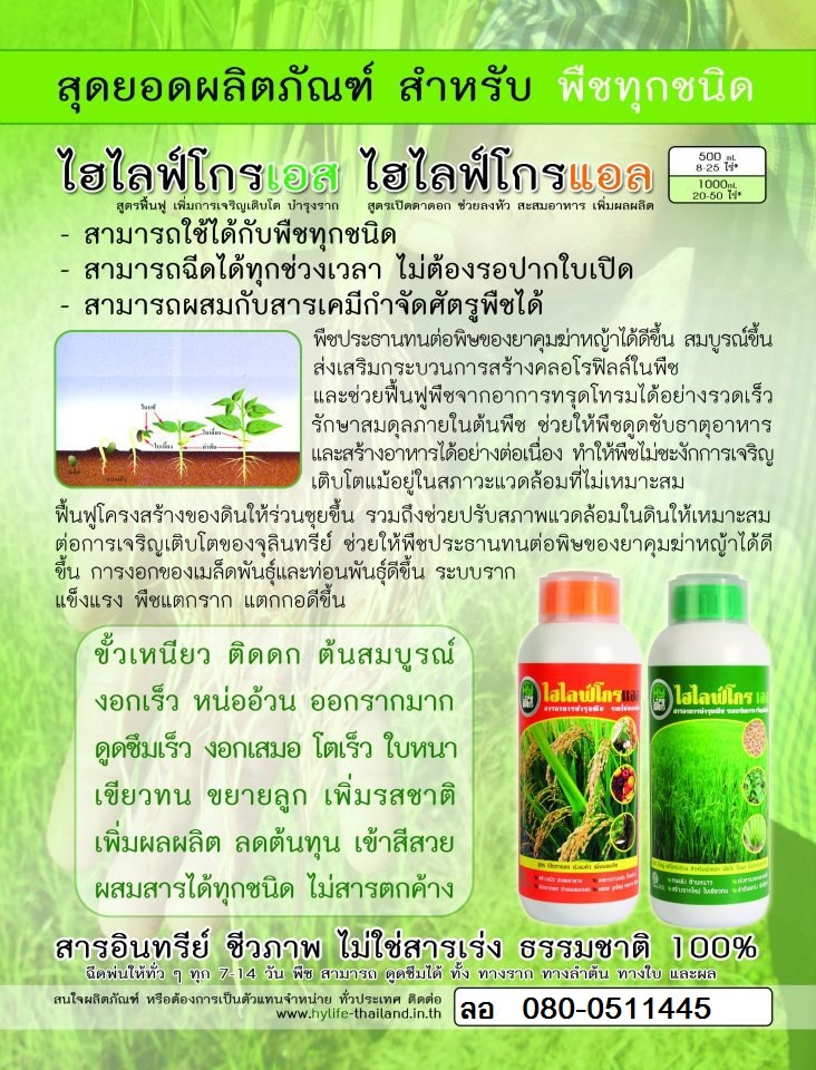 ปุ๋ยไฮโกรเอส - ไฮโกรแอล ปุ๋ยอินทรีย์คุณภาพนำเข้าจากอเมริกา รูปที่ 3
