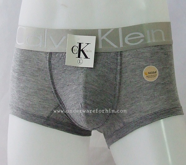 กางเกงในชาย Calvin Klein Boxer Briefs : สีเทา แถบสีเงิน รูปที่ 1