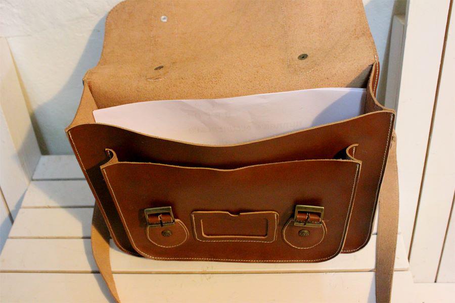 กระเป๋าหนังแท้ Satchel handmade รูปที่ 5