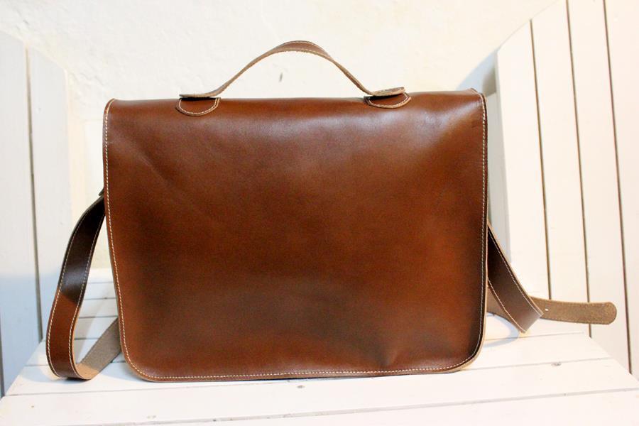 กระเป๋าหนังแท้ Satchel handmade รูปที่ 3