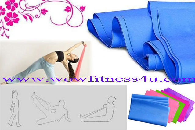  	สายยางยืดโยคะ ฟิตเนส Pilates Band Resistance Band รูปที่ 1