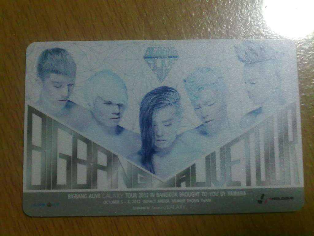 ขายบัตร BIGBANG GALAXY ALIVE TOUR 2012 วันศุกร์ที่5ต.ค. โซน SMแถว A13 รูปที่ 1