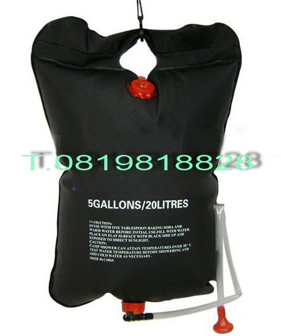 ถุงน้ำร้อนโซล่าเซลล์ 20L/5Gal.  แม้อยู่กลางป่า ก็มีน้ำอุ่นอาบ!!!! รูปที่ 2