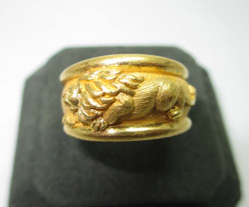 แหวนทอง Gold master 24K ลายสิงโต นน. 11.91 g รูปที่ 1
