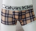 กางเกงในชาย Calvin Klein Boxer Briefs : ลายสก๊อตสีส้มอิฐ แถบสีเงิน