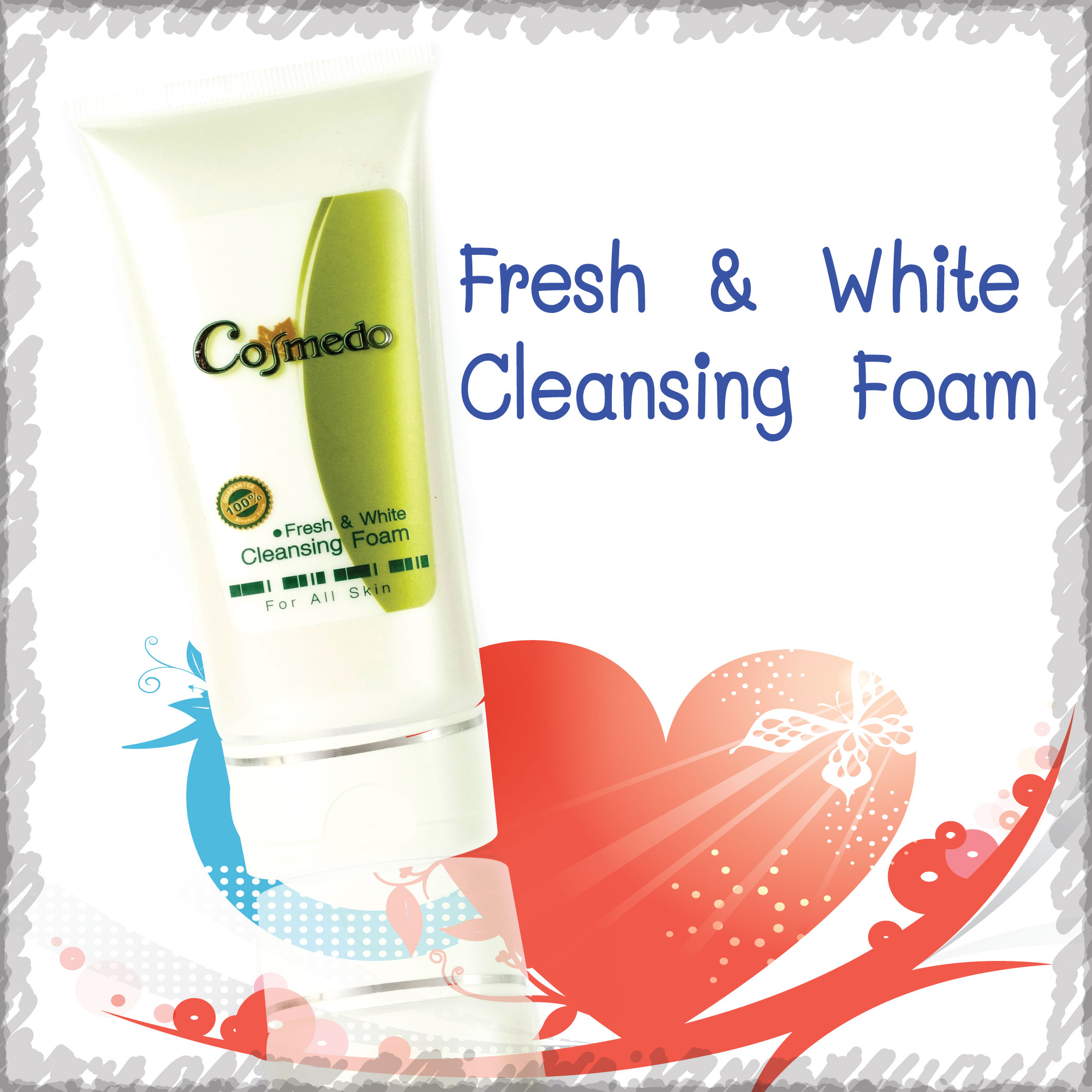 Fresh & White Cleansing Foamผลิตภัณฑ์ทำความสะอาดผิวหน้าโฟมล้างหน้า รูปที่ 1