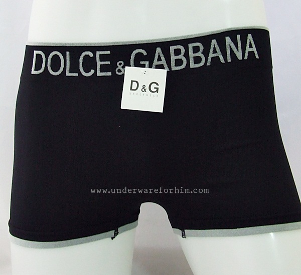 กางเกงในชาย  D&G  Boxer Brief : สีดำ ขอบปักลาย D&G รูปที่ 1