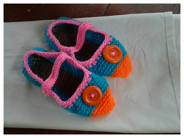 crochet slippers, bag รูปที่ 1