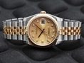 ขายนาฬิกาของแท้ มือสอง Rolex Oyster Perpetual Boy Datejust หน้าทอง เลขขีด หูรู >> O84-O428181
