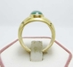รูปย่อ แหวนทองคำ ฝังหยกหลังเบี้ย สีเขียวเข้ม งานเก่า นน.8.19 g รูปที่4