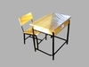 รูปย่อ เก้าอี้พลาสติก โต๊ะเก้าอี้นักเรียนมอก. โต๊ะโรงอาหาร โต๊ะไม้ระแนง รูปที่2