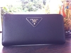รูปย่อ กระเป่าสตางค์ Prada saffiano wallet สีดำ รูปที่1
