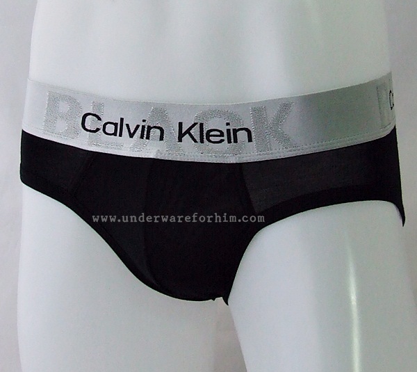กางเกงในชาย Calvin Klein Briefs : รุ่น BLACK สีดำ แถบเงิน รูปที่ 1