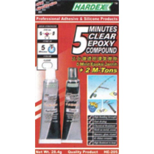 กาวอิพ็อกซี่แห้งภายใน 5 นาที HARDEX 5-MINUTE CLEAR EPOXY COMPOUND รูปที่ 1