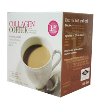 กาแฟคอลลาเจน,P5,Collagen Coffee P5 ช่วยให้ผิวพรรณชุ่มชื้น,นุ่มนวล,เต่งตึง,ป้องกันริ้วรอยเหี่ยวย่น และรอยตีนกา รูปที่ 1