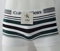 กางเกงในชาย Calvin Klein Boxer Briefs : สีขาว ลายทางเขียวดำ