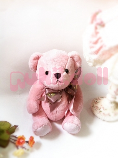 ตุ๊กตาหมีชมพูท่านั่ง รูปที่ 2