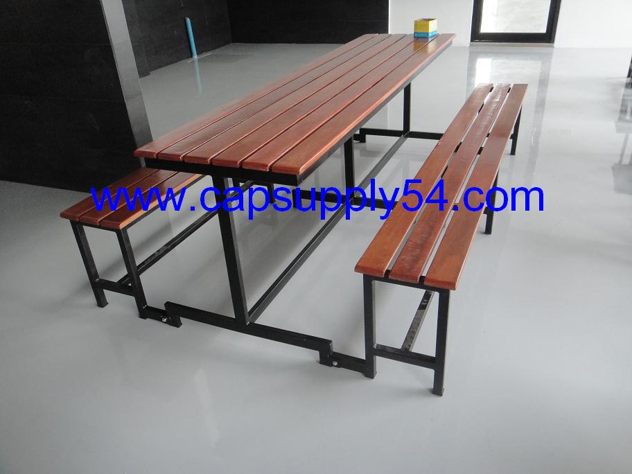 โต๊ะโรงอาหารหน้าไม้เต็งโครงดัดCAP6-1 รูปที่ 3