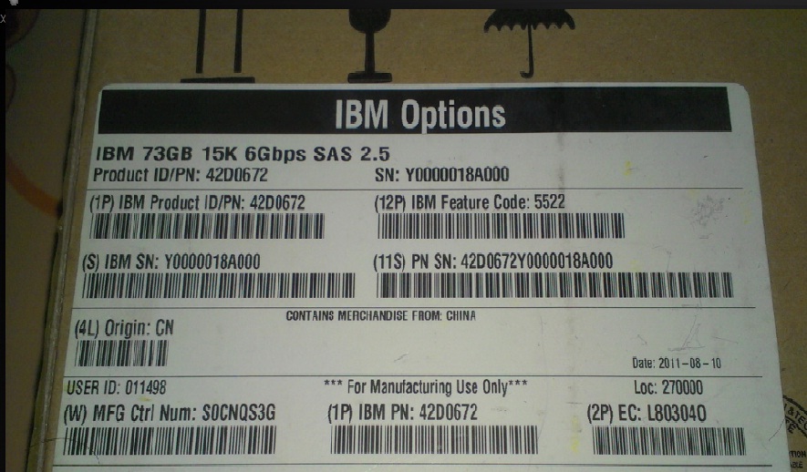 ขาย Server Harddisk IBM 73gb 15k 6gbps sas 2.5 ใหม่ไม่เคยแกะกล่อง ราคาเพียง 7,500 บาทเท่านั้น!! รูปที่ 3