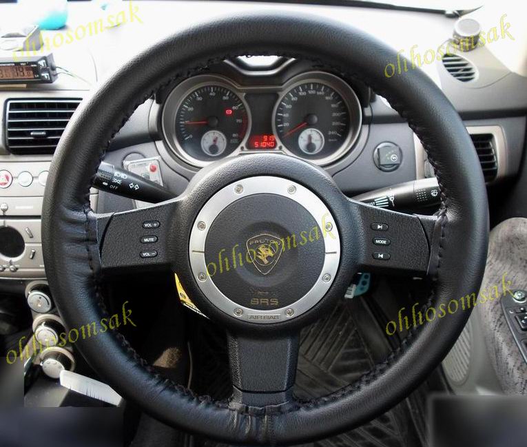 ขายหนังแท้หุ้มพวงมาลัยรถยนต์ DIY รูปที่ 6