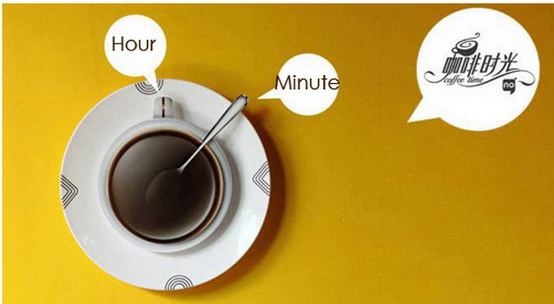 นาฬิกาแขวนผนังรูปถ้วยกาแฟสุดเก๋  รูปที่ 6
