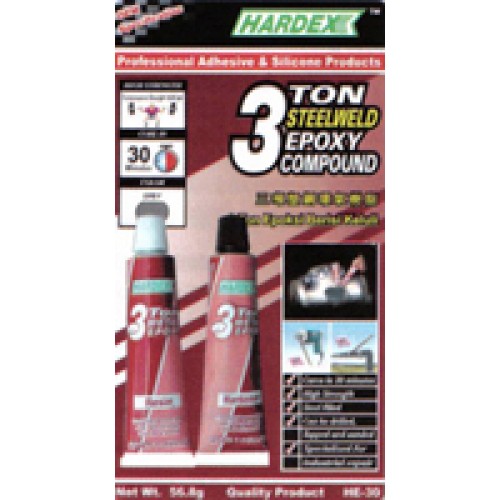 กาวอีพ็อกซี่โลหะ 3 ตัน สำหรับปะเหล็ก (3 TON METAL EPOXY HE-30 HARDEX) รูปที่ 1