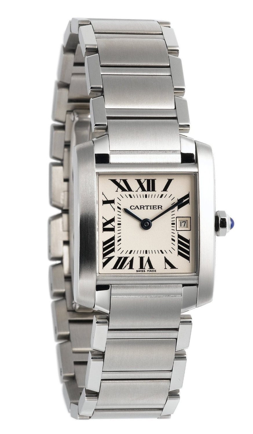 Great Cartier Midsize W51011Q3 Tank Francaise Stainless Steel Watch รูปที่ 1
