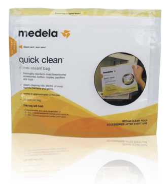 ขาย Medela Quick Clean Micro Steam Bag ถุงซิปนึ่งฆ่าเชื้อโรคด้วยไมโครเวฟ สะดวก ใช้ง่าย ปลอดภัย รูปที่ 1