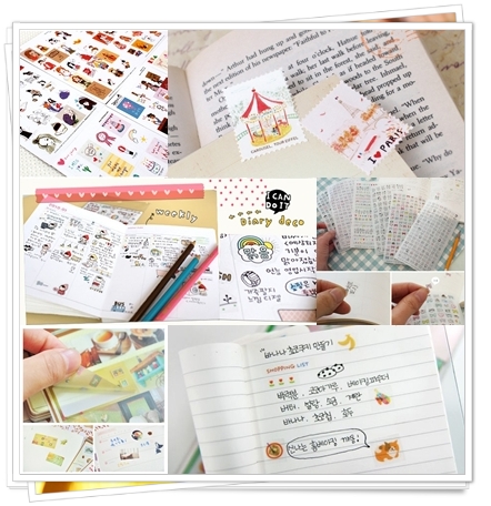 ขายอุปกรณ์เครื่องเขียนน่ารักๆ, สติ๊กเกอร์นำเข้า, D.I.Y สติ๊กเกอร์, เทปกาวตกแต่งลายสวยๆสีโดนๆ, ตัวปั๊มนำเข้าจากเกาหลี, และของใช้จิปาถะน่ารักเว่อร์ๆค่ะ รูปที่ 3