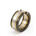 แหวนแฟชั่นเกรดAAA Striped Stainless Steel Ring แบรนด์ inori แท้ 100% ถูกกว่าช๊อป 40%-60%