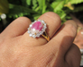 รูปย่อ แหวน ทับทิมพม่า กิมบ่อเซี่ยง ฝังเพชร งานเก่า นน. 5.80 g รูปที่5