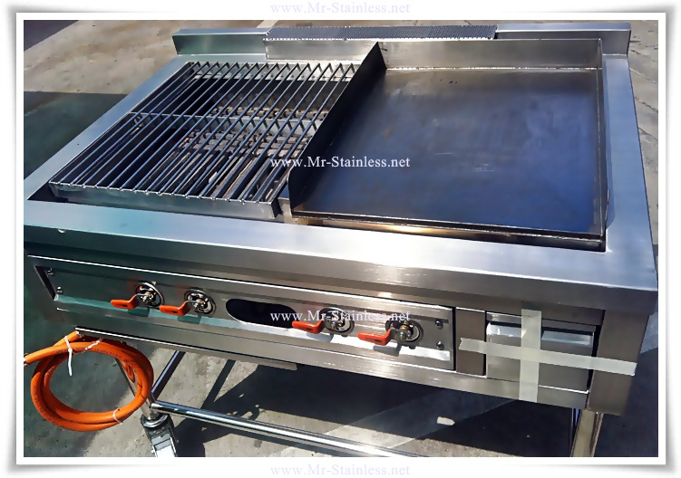 Mr.stainless ขายรถเข็นเตาย่างหินลาวา , เตาย่าง รถเข็น , เตาย่างอาหาร ซีฟู้ด รูปที่ 5