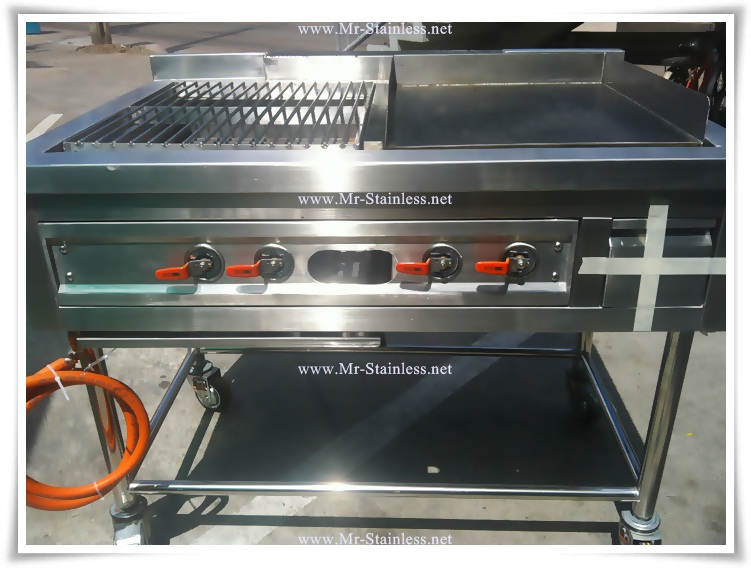 Mr.stainless ขายรถเข็นเตาย่างหินลาวา , เตาย่าง รถเข็น , เตาย่างอาหาร ซีฟู้ด รูปที่ 6