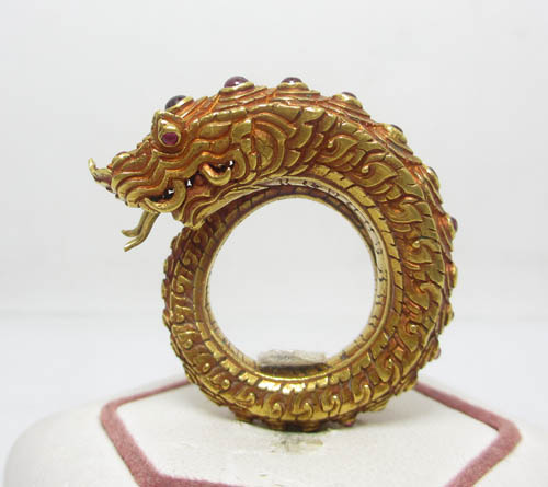แหวนพญานาค ทอง100 งานเก่า สวย หายาก รูปที่ 1