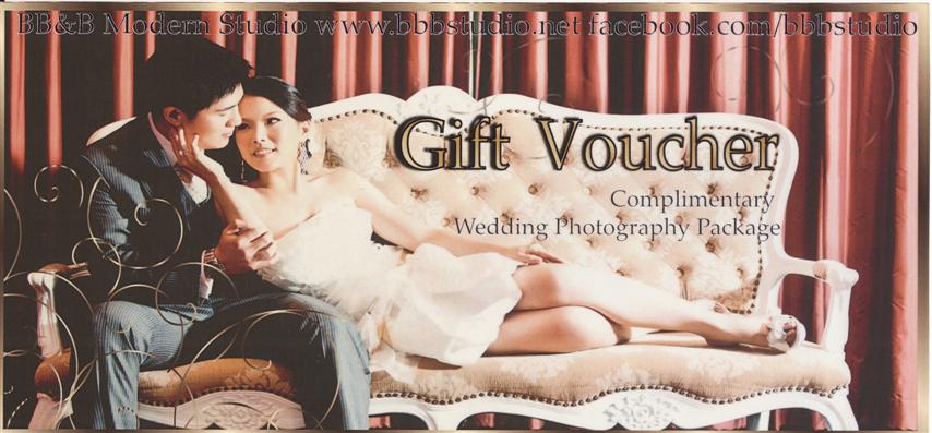 ขาย Gift Voucher ถ่ายภาพแต่งงาน หรือ ภาพครอบครัว ของร้าน BB&B Modern Studio รูปที่ 1