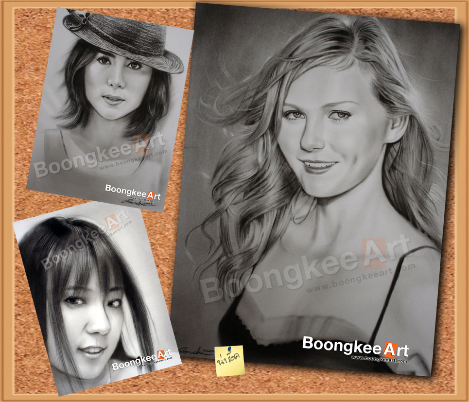 รับวาดภาพล้อเลียน/ภาพเหมือน/ภาพหมือนคาร์บอน(สีฝุ่น)การ์ตูนล้อเลียนดิจิตอลเพ้นท์/ปั้นตุ๊กตาล้อเลียน รูปที่ 1