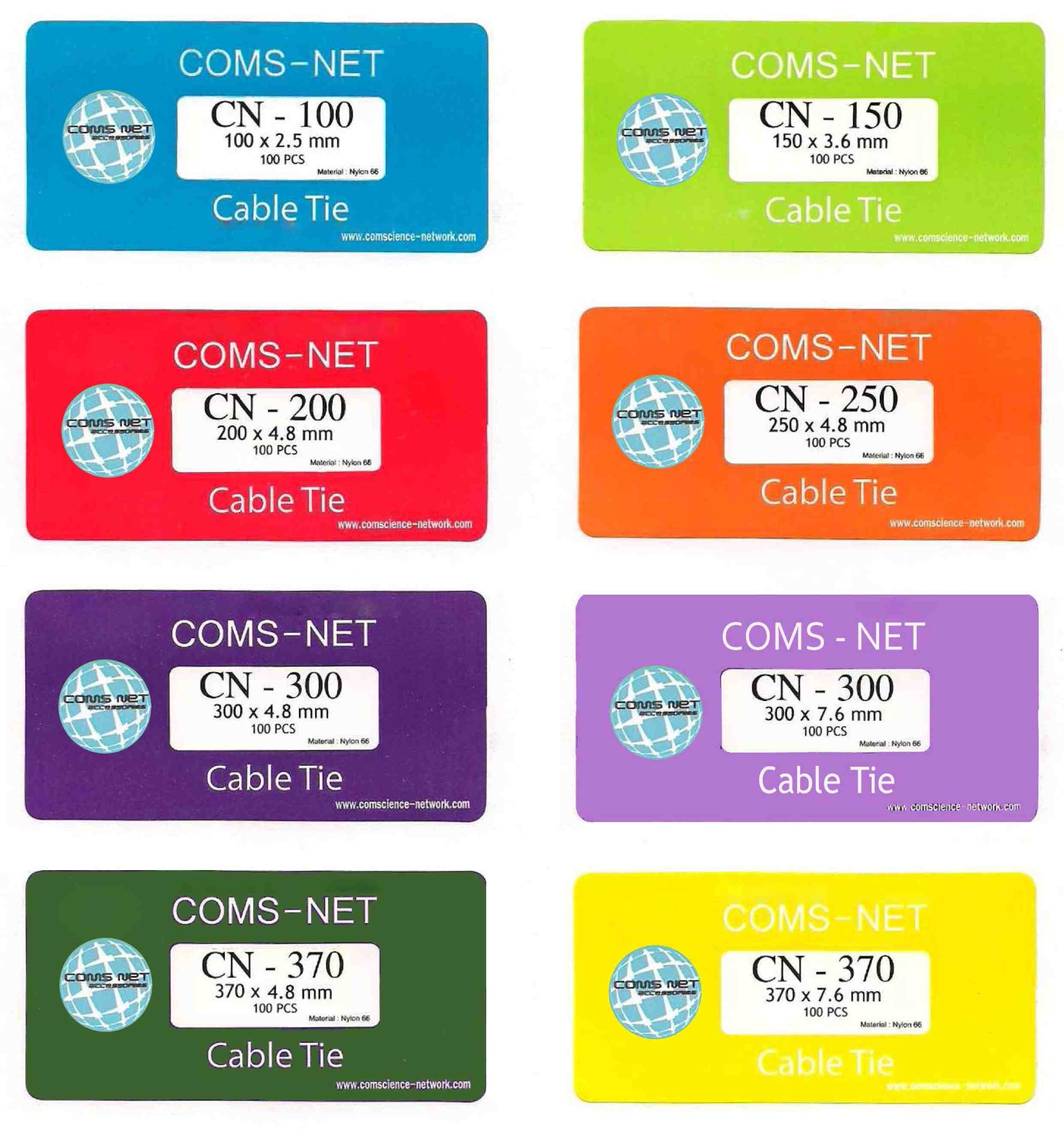 เคเบิ้ลไทร์ 6” (3.6 x 150 มม.) (C-NET Cable Tie) @ 15 บาท/ถุง (100 เส้น/ถุง) รูปที่ 5