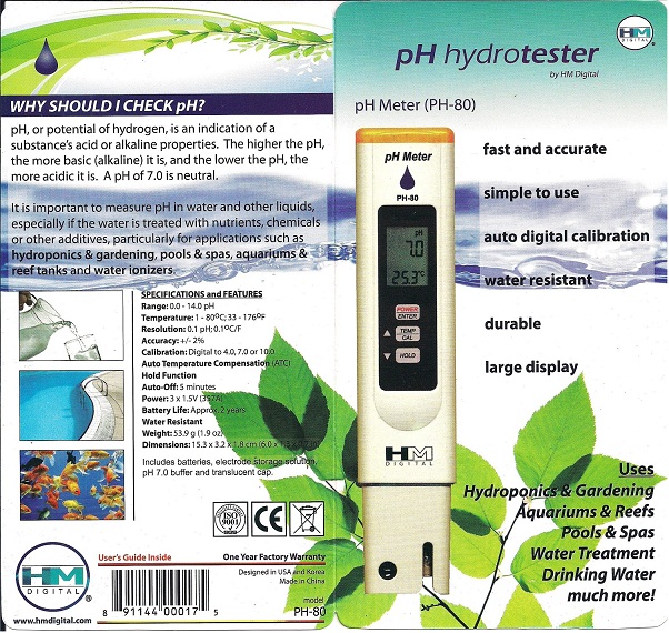 pHmeter PH-80 HMdigital รูปที่ 1